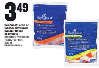 Loblaws Seaquest® crab or lobster flavoured pollock flakes or chunks, 227 g offer