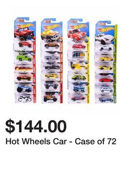 Dollarama Hot wheels car - case of 72 offer