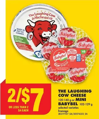 No Frills The laughing cow cheese or mini babybel offer