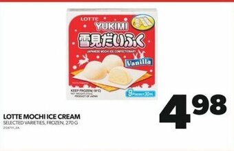 Real Canadian Superstore LOTTE MOCHI ICE CREAM, 270 G offer