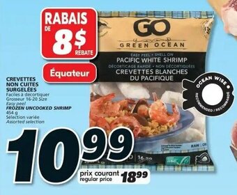 IGA CREVETTES NON CUITES SURGELÉES offer