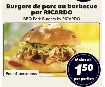 IGA Burgers de porc au barbecue offer