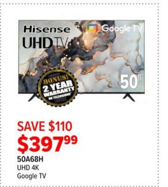 2001 Audio Video Hisense uhd 4k google tv offer