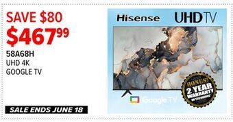 2001 Audio Video Hisense uhd 4k google tv offer