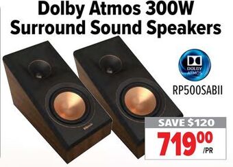 2001 Audio Video Dolby atmos 300w surround sound speakers offer
