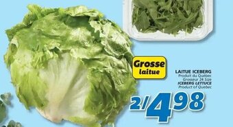 IGA LAITUE ICEBERG offer