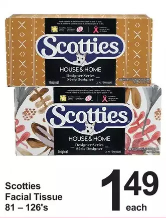 Pharmasave Scotties facial tissue offer