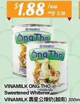 Btrust Supermarket Vinamilk ong tho sweetened whitener offer
