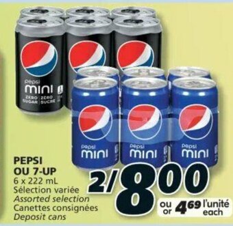 IGA PEPSI OU 7-UP 6 x 222 mL offer