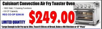 Co-op Atlantic Cuisinart Convection Air Fry Toaster Oven - 1800 Watt, 7 Cooking Functions offer