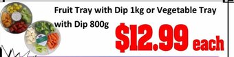 Co-op Atlantic Fruit Tray with Dip 1kg or Vegetable Tray with Dip 800g offer