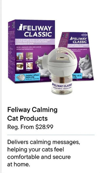 Petvalu Feliway Calming Cat Products offer
