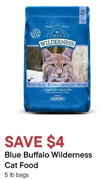 Petvalu Blue Buffalo Wilderness Cat Food 5 lb bags offer