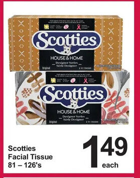 Pharmasave Scotties Facial Tissue 81 - 126's offer