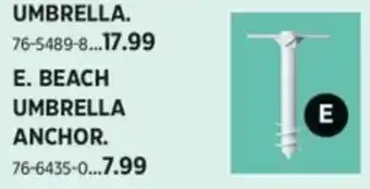 Canadian Tire BEACH UMBRELLA ANCHOR offer