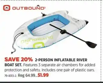 Canadian Tire 2-PERSON INFLATABLE RIVER BOAT SET offer