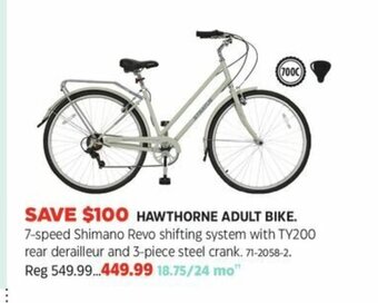 Canadian Tire Hawthorne adult bike offer