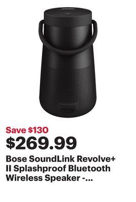 Best Buy Bose soundlink revolve+ ii splashproof bluetooth wireless speaker - triple black offer
