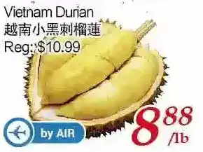 Tone Tai Supermarket Vietnam durian offer