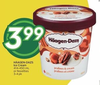 Sobeys HÄAGEN-DAZS Ice Cream 414-450 mL or Novelties 3-4 pk offer
