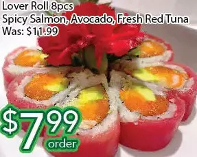 Ample Food Market Lover roll 8pcs spicy salmon, avocado, fresh red tuna offer