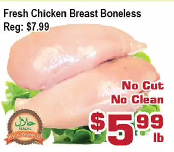 Top Food Supermarket Fresh chicken breast boneless offer