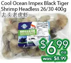 Ample Food Market Cool ocean impex black tiger shrimp headless offer