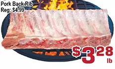 Top Food Supermarket Pork back rib offer