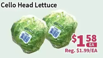 Blue Sky Supermarket Cello head lettuce offer