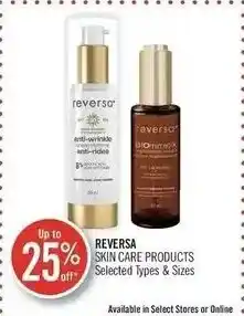 Shoppers Drug Mart REVERSA SKIN CARE PRODUCTS offer