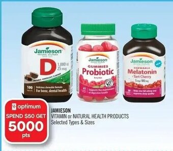 Shoppers Drug Mart JAMIESON VITAMIN or NATURAL HEALTH PRODUCTS offer