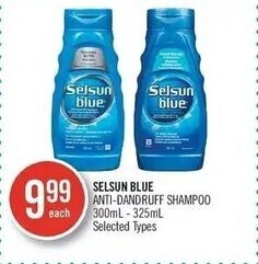 Shoppers Drug Mart SELSUN BLUE ANTI-DANDRUFF SHAMPOO 300mL-325mL offer