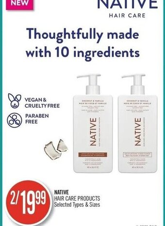 Shoppers Drug Mart NATIVE HAIR CARE PRODUCTS offer