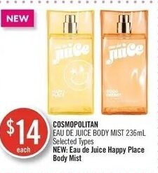 Shoppers Drug Mart COSMOPOLITAN EAU DE JUICE BODY MIST 236mL offer