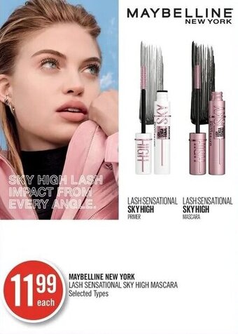 Shoppers Drug Mart MAYBELLINE NEW YORK LASH SENSATIONAL SKY HIGH MASCARA offer
