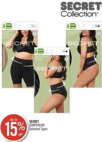 Shoppers Drug Mart SECRET SECRET SHAPEWEAR offer