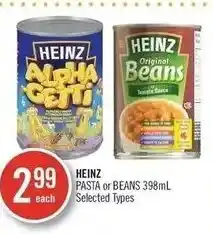 Shoppers Drug Mart HEINZ PASTA or BEANS 398mL offer