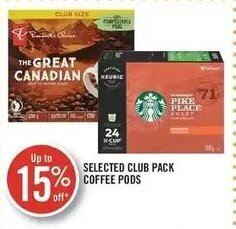 Shoppers Drug Mart SELECTED CLUB PACK COFFEE PODS offer
