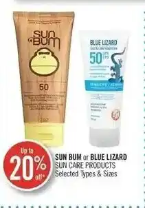 Shoppers Drug Mart SUN BUM or BLUE LIZARD SUN CARE PRODUCTS offer