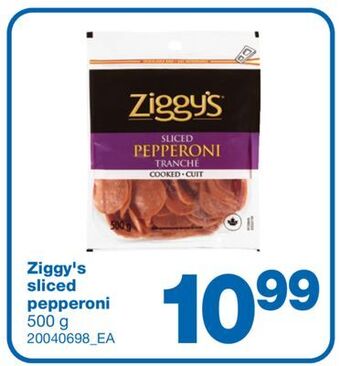 Wholesale Club Ziggy's sliced pepperoni, 500 g offer