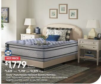 Sleep Country Sealy posturepedic optimum gemma mattress offer