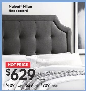 Sleep Country Malouf® milan headboard offer