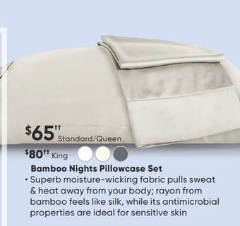 Sleep Country Bamboo nights pillowcase set offer