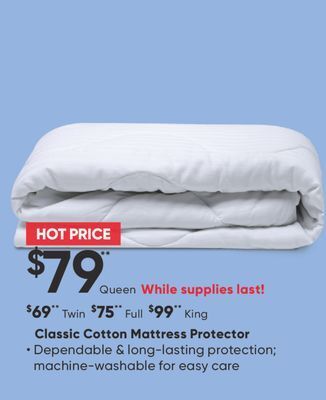 Sleep Country Classic cotton mattress protector offer