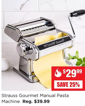 Kitchen Stuff Plus Strauss gourmet manual pasta machine offer