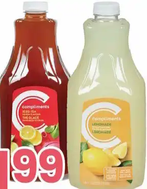 Sobeys Compliments Orange juice,Lemonade or ICED TEA 1.54L LIMIT BUY 6 offer