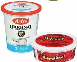 Sobeys HELUVA GOOD! Dip 250 g, ASTRO Yogurt 650-750 g or INTERNATIONAL DELIGHT 473 mL offer