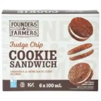 Calgary Co-op Founders & farmers fudge chip cookie ice cream sandwich offer