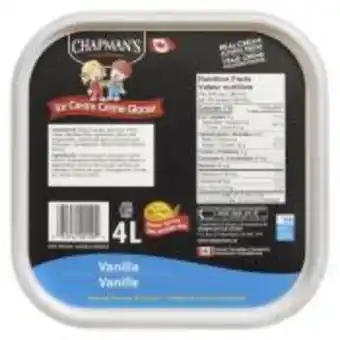 Chapman's ice cream vanilla 4 l