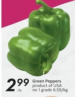 Sobeys Green Peppers offer